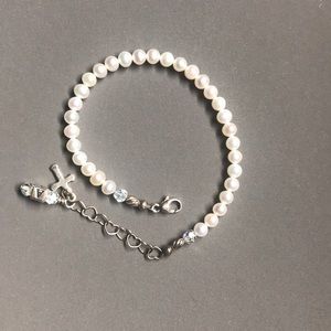 Silver and “pearls”/ beads